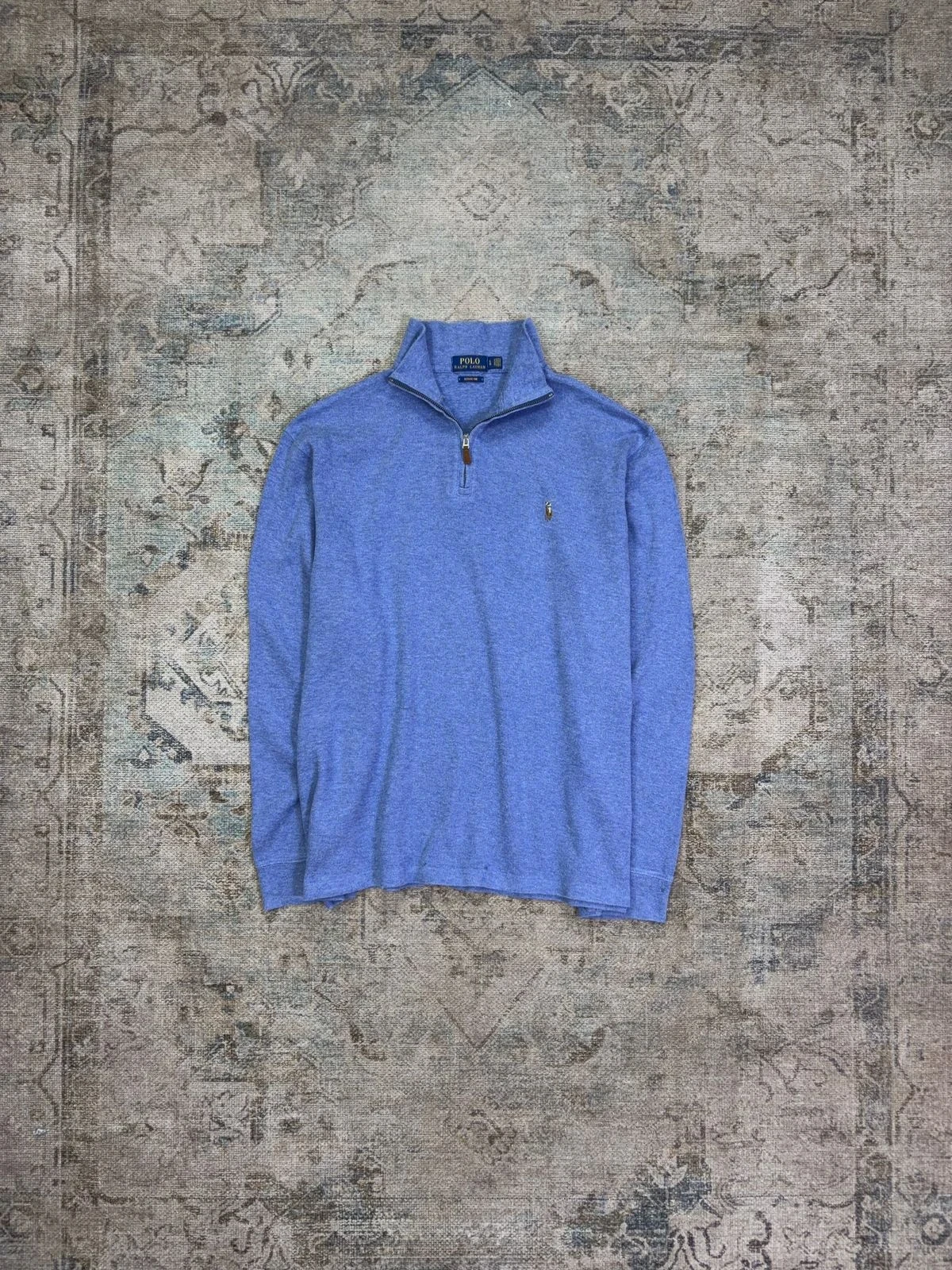 POLO RALPH LAUREN ESTATE RIB QUARTER-ZIP SWEATER 2