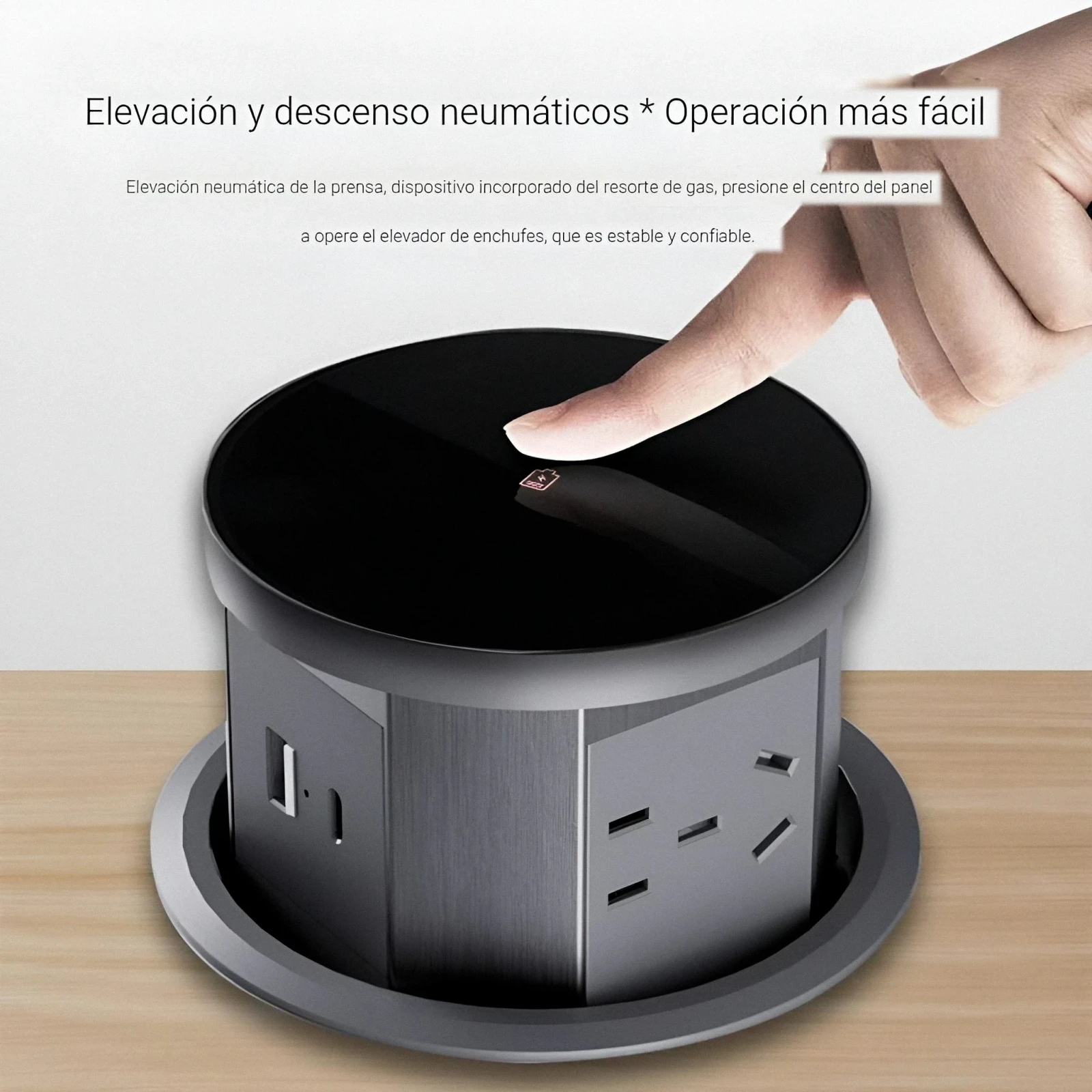 TOMACORRIENTE DE MESA EMPOTRABLE DESPELGABLE AUTOMATICO  2