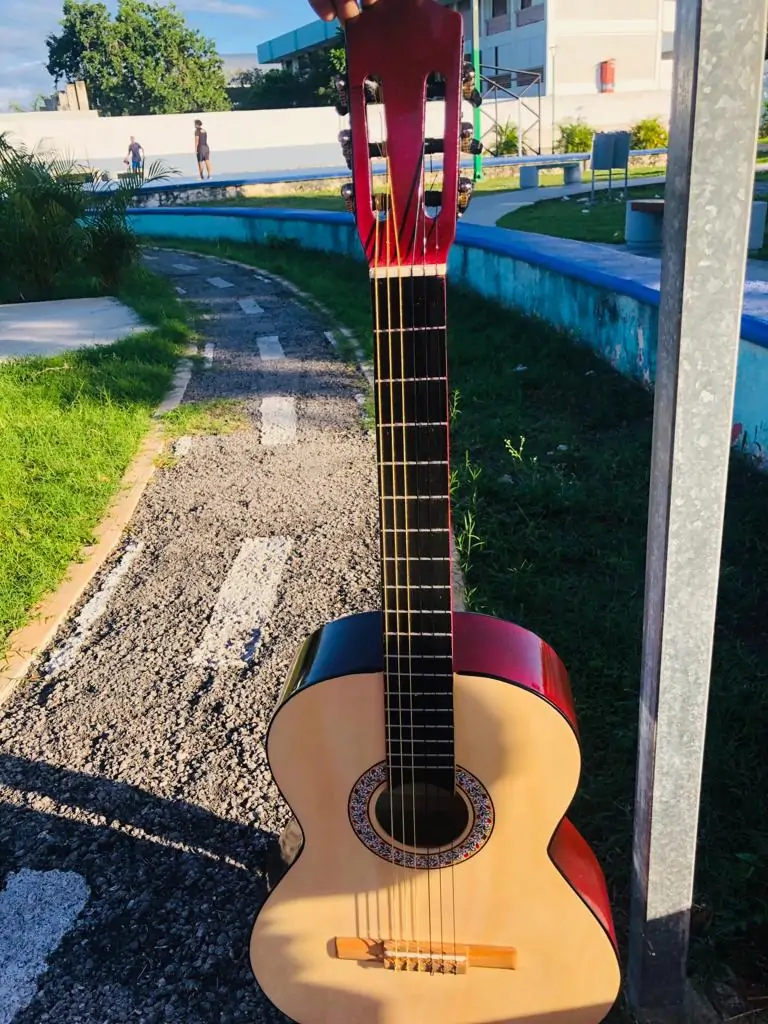 Guitarra clásica vino 3