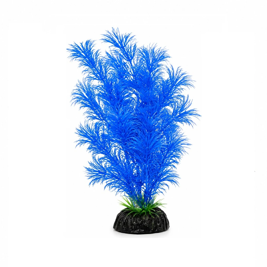Planta decorativa de plástico azul 