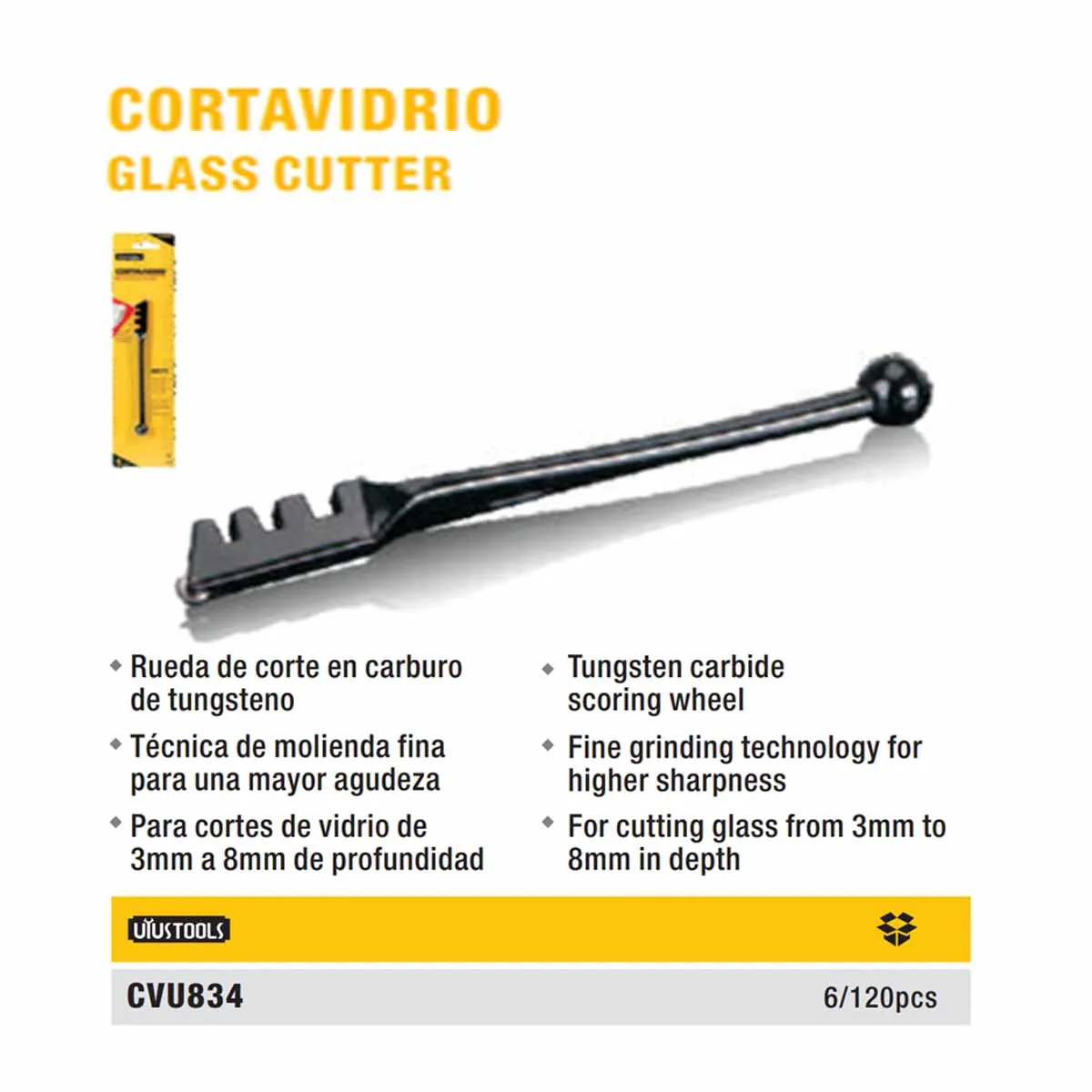 CORTA VIDRIO ECO UYUS 8834