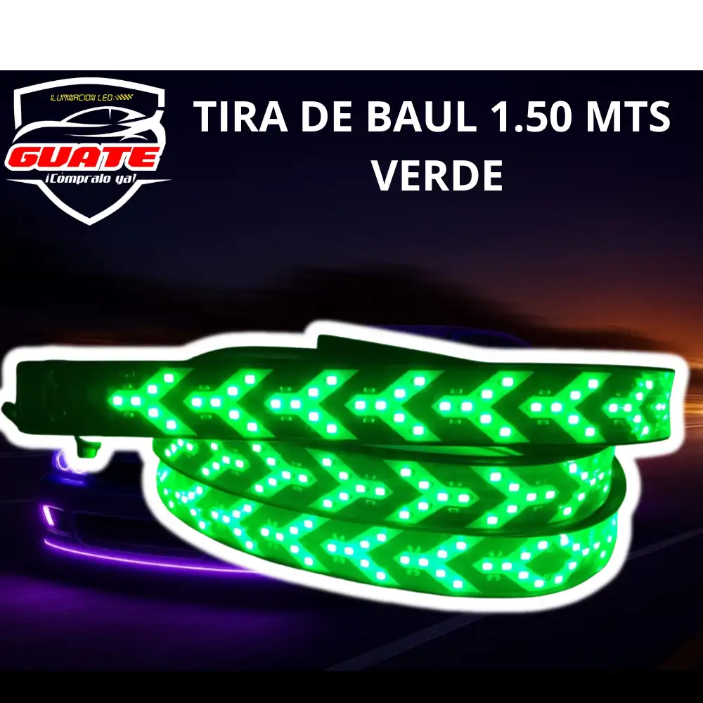 TIRA LED TRASERA O BAUL VERDE 