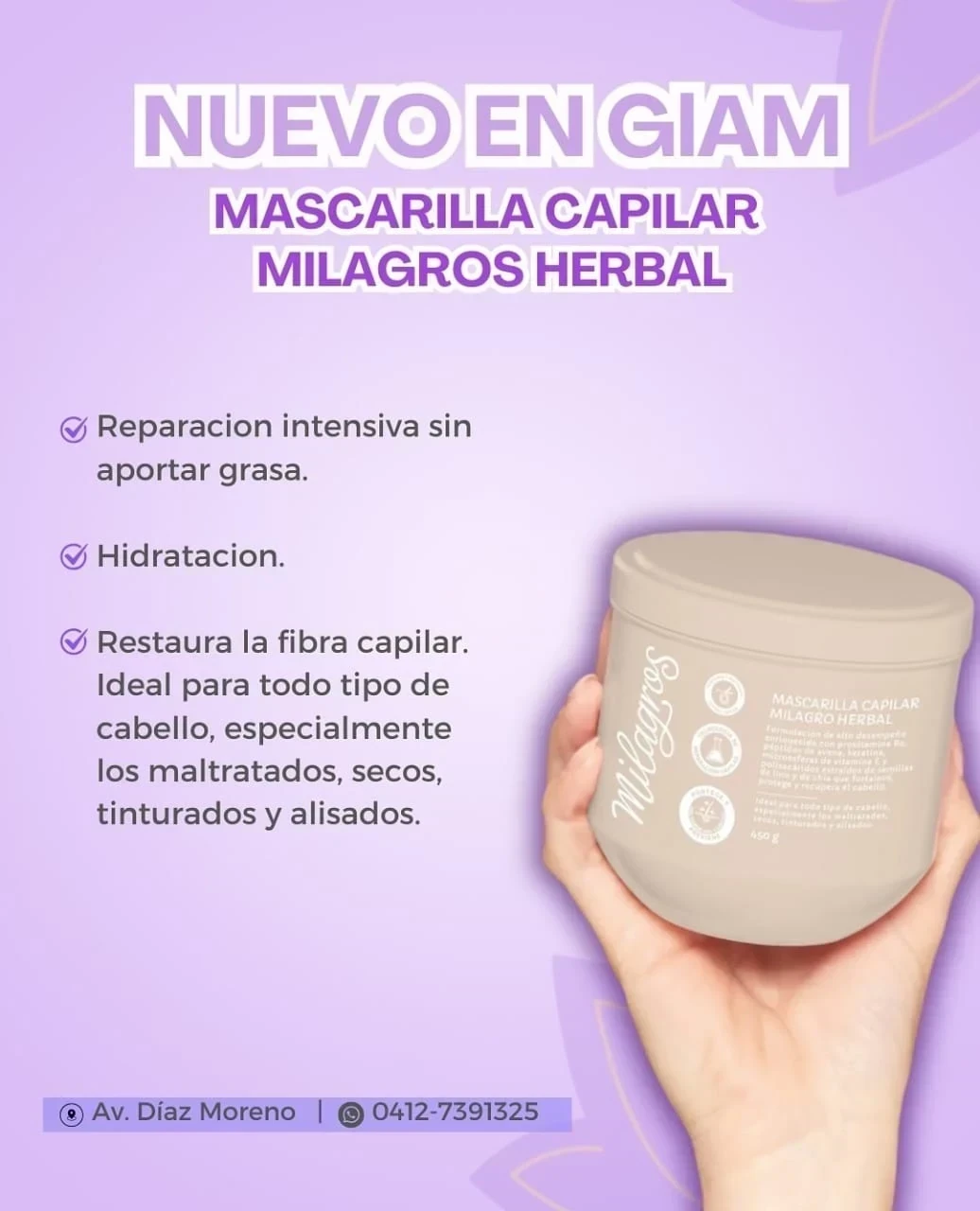 milagros mascarilla capilar 450g milagro herbal
