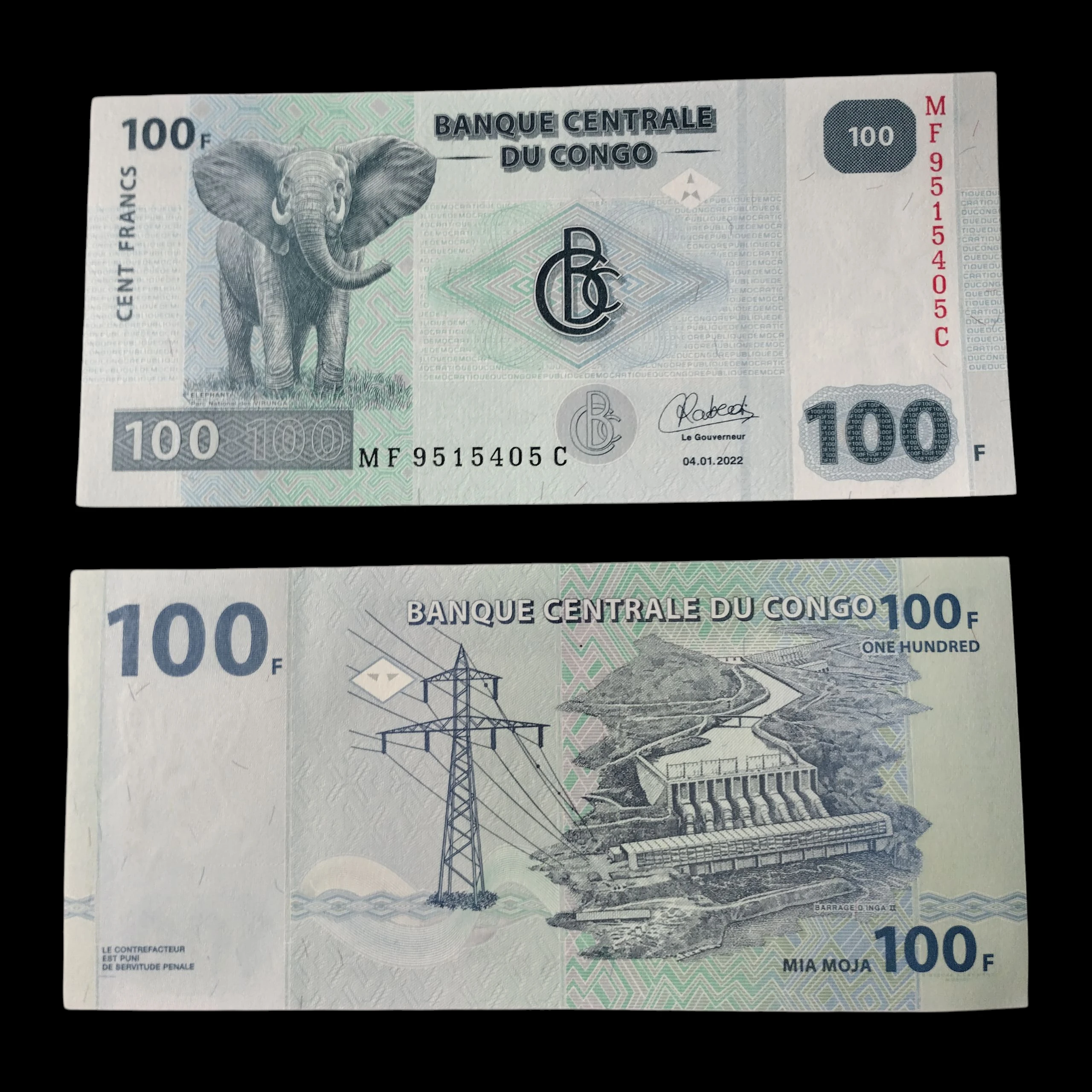 • Congo 100 francos UNC