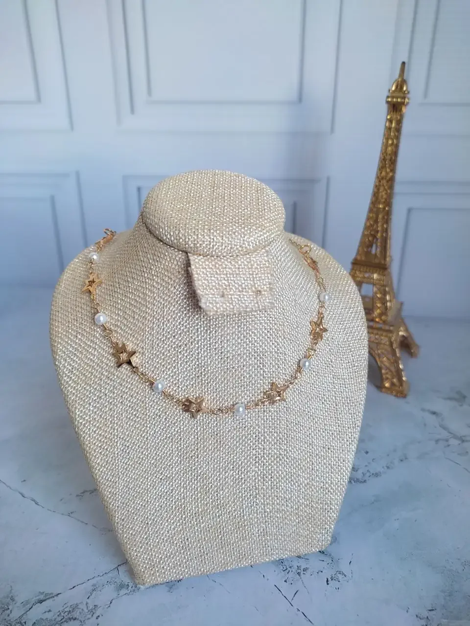 CHOKER STAR Y PERLAS