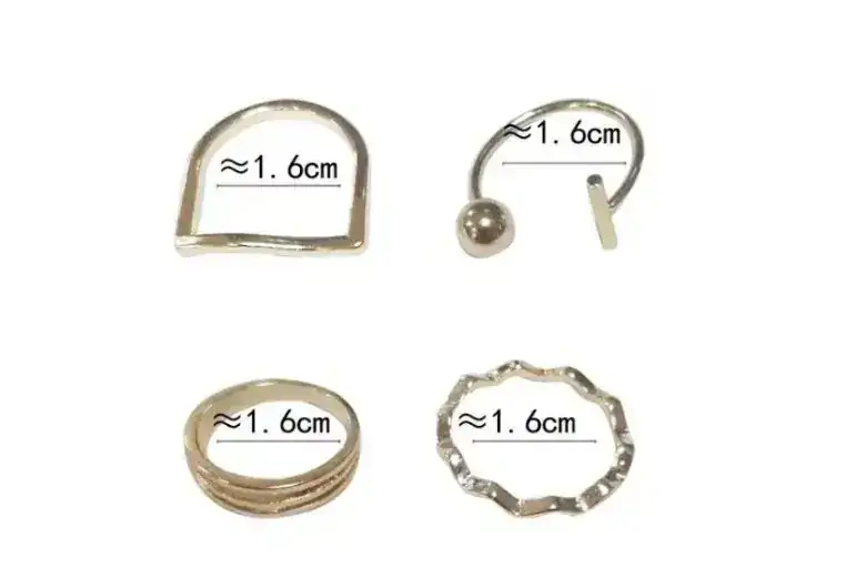 Set x4 Anillos Tromel Dorados REF: D08 4