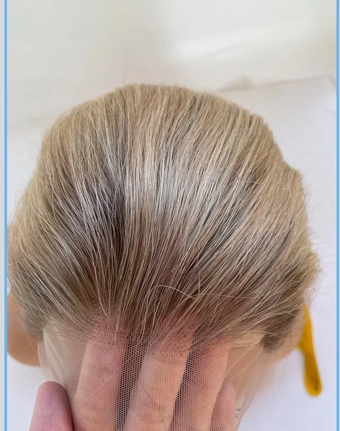 Peluca de cabello humano rubio degradado 4T12P613 de 24 pulgadas, color castaño medio con reflejos rubios dorados 6