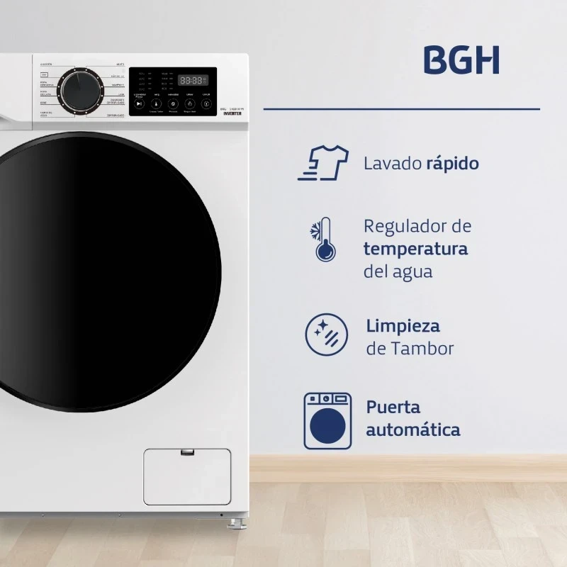Lavarropas BGH 8KG Inverter