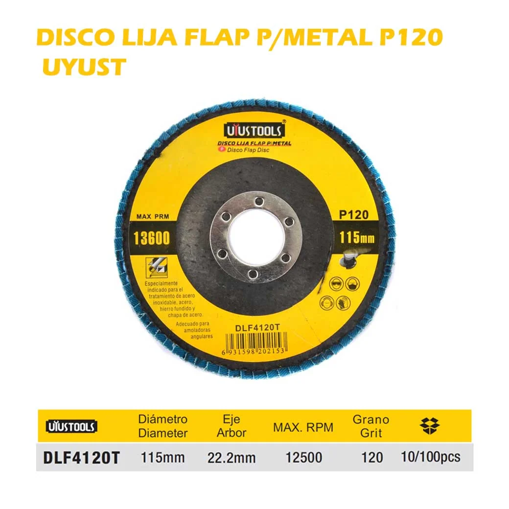 DISCO LIJA FLAP P/METAL P120 UYUST 