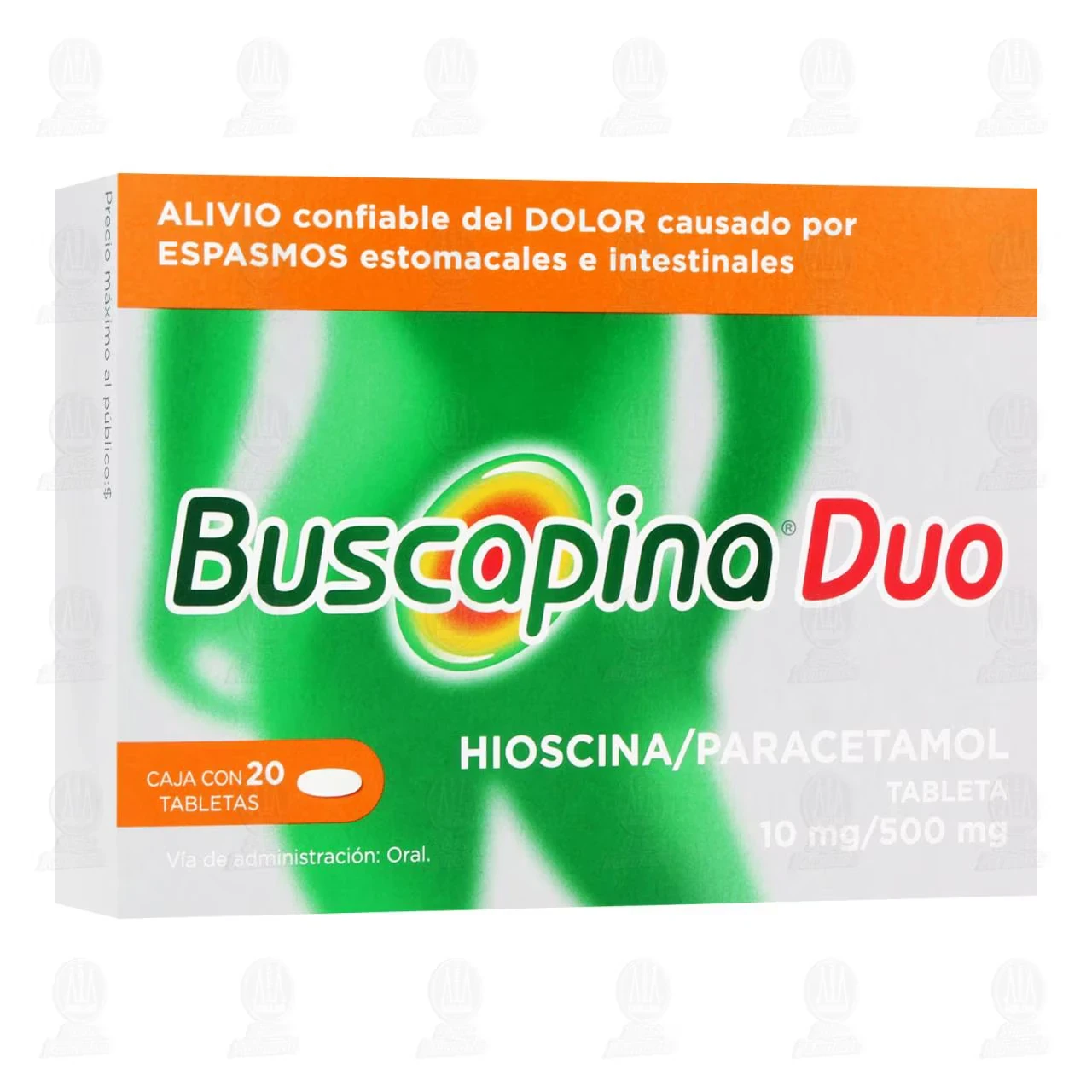 Buscapina Duo 10mg/500mg, 20 Tabletas.