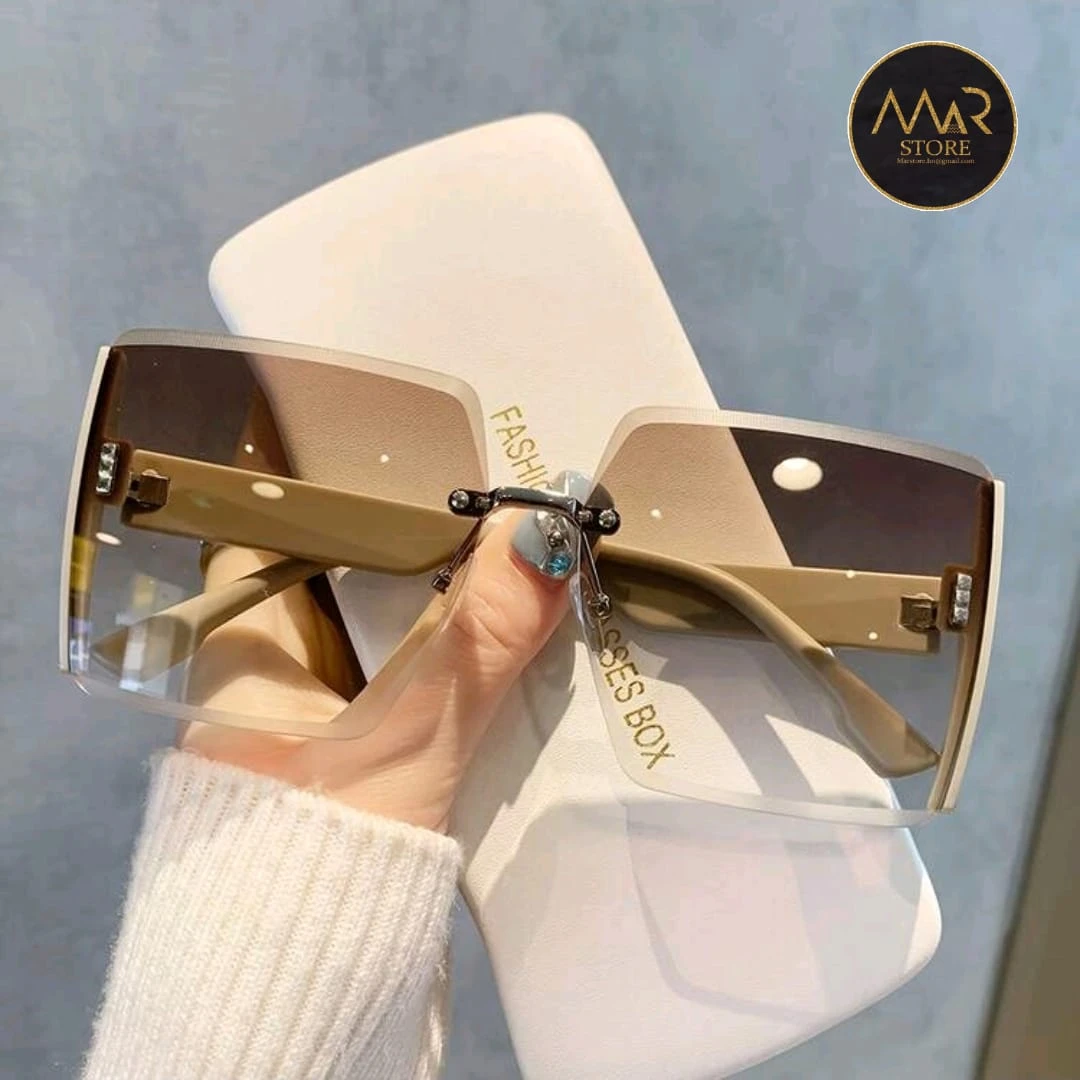 Gafas cuadradas retro grandes 