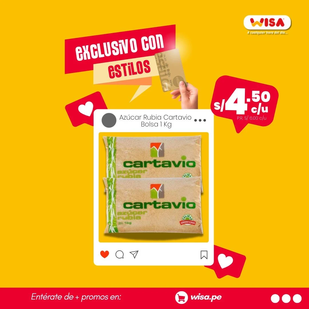 Azúcar Rubia Cartavio Bolsa 1 Kg