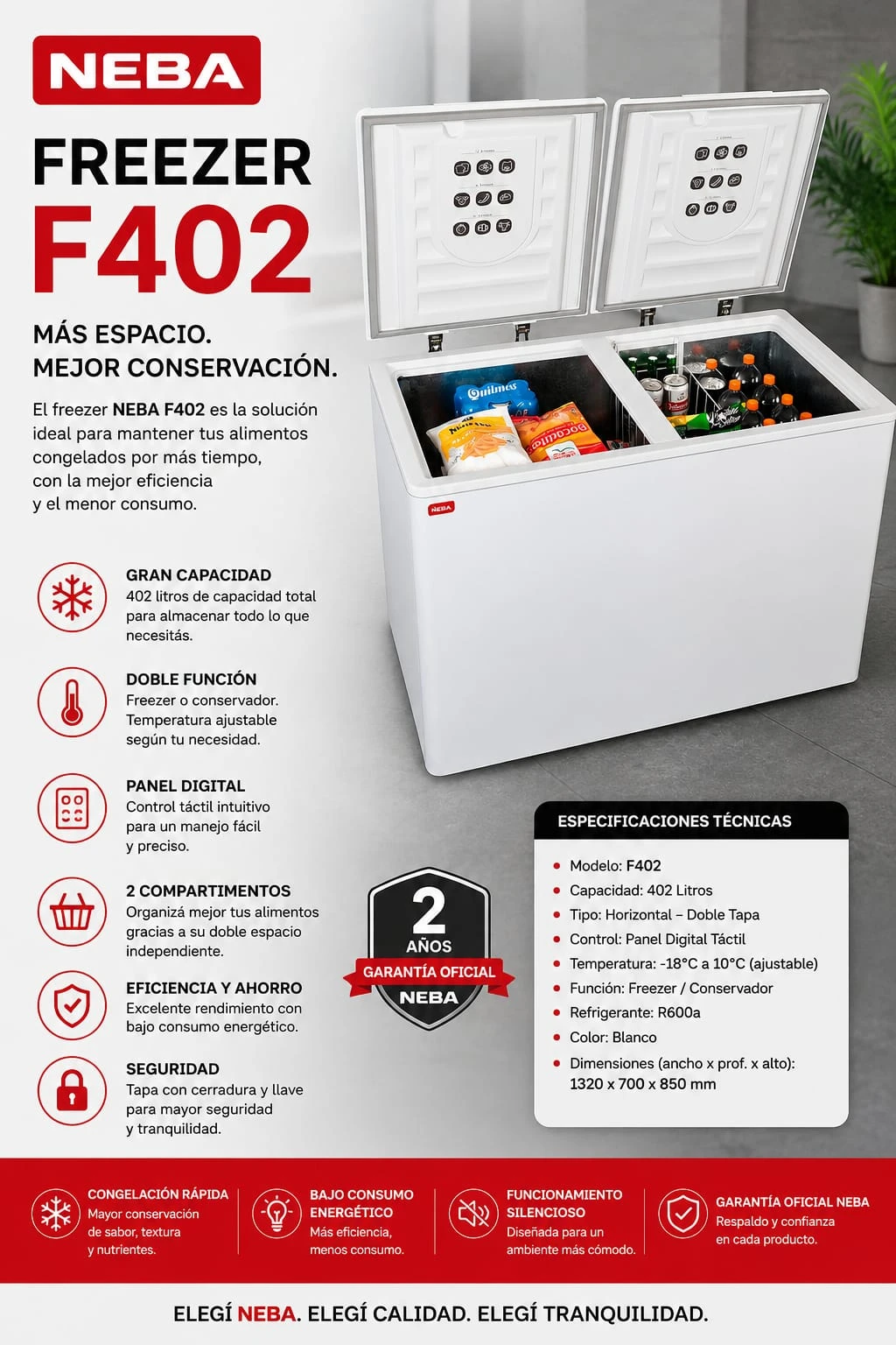 Freezer Neba F402