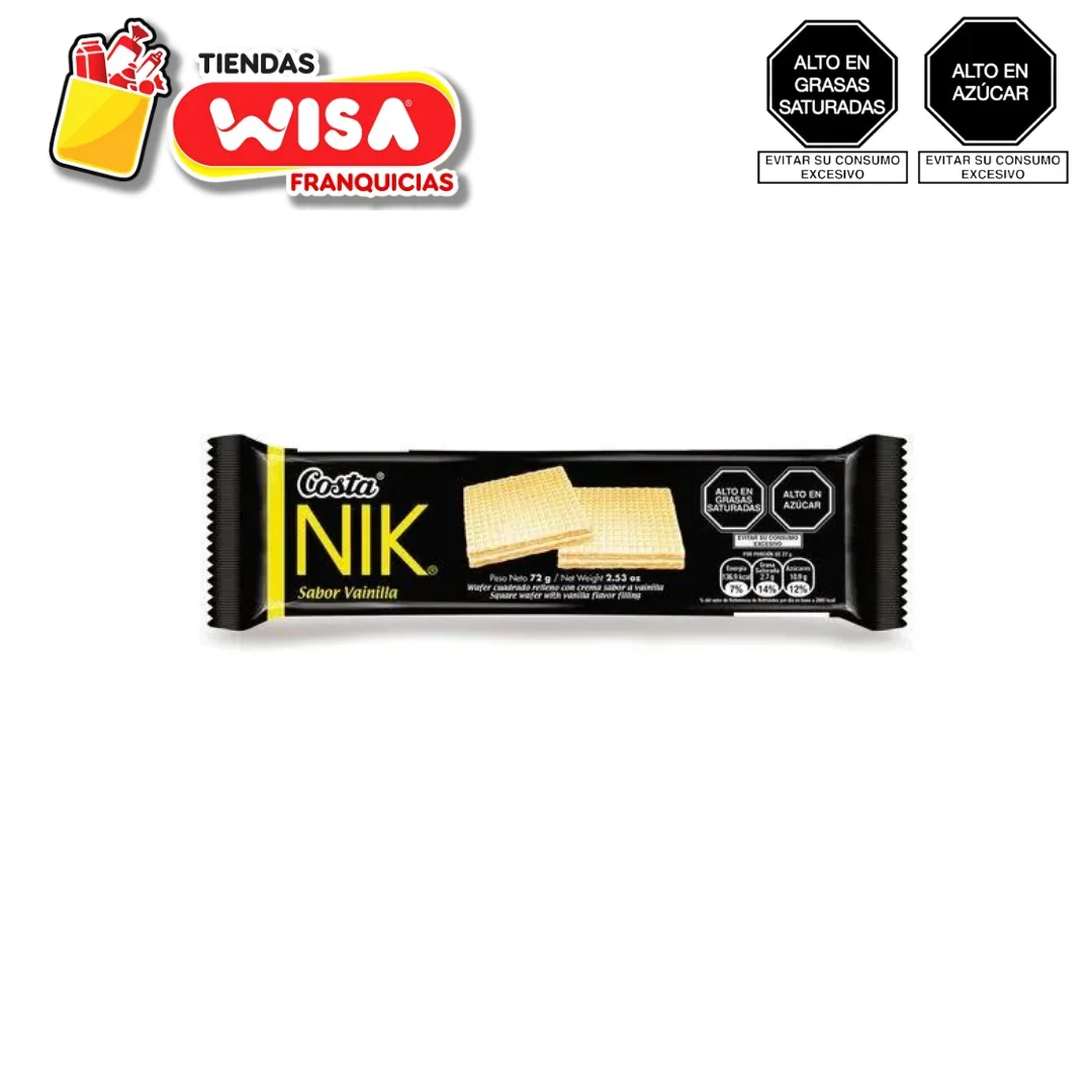 Wafer Nik Vainilla 72 G