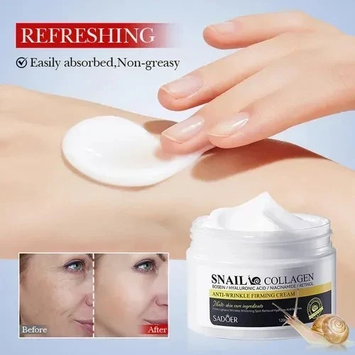 Crema SADOER Snail Collagen: Firmeza y Regeneración Total 🐌
