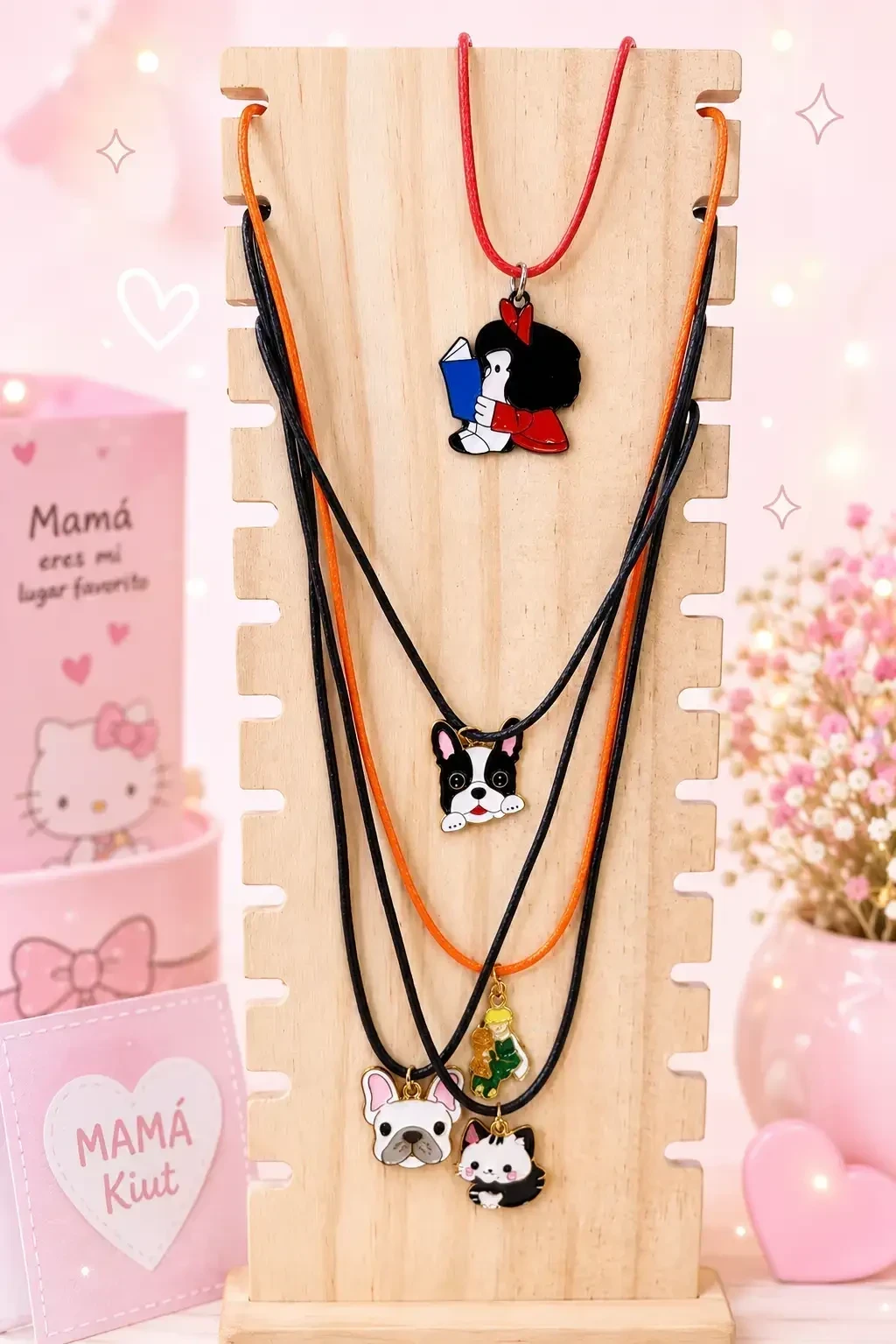 Collar Varios Diseños (mafalda, perrito, gato)