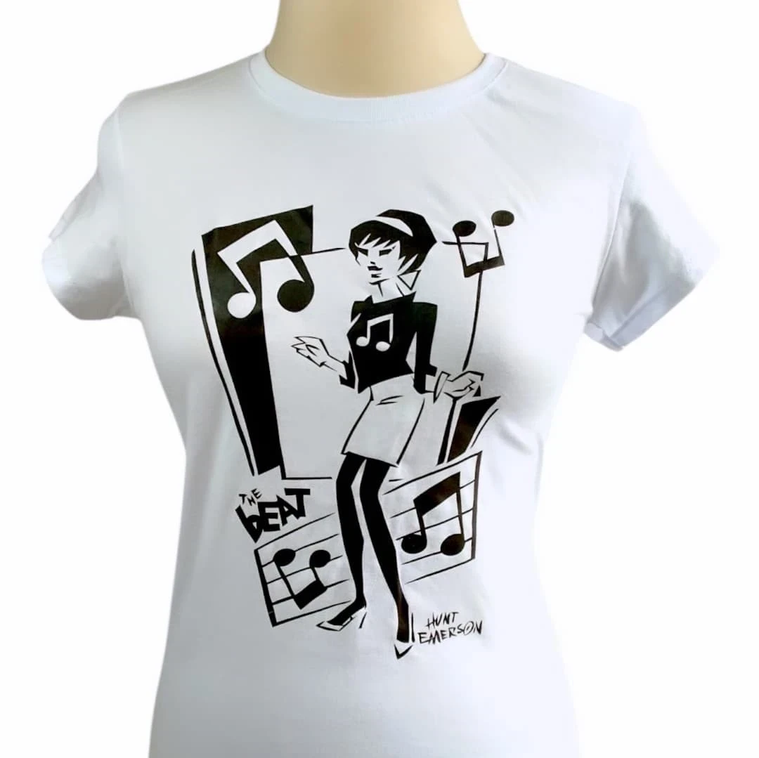 Camiseta estampada blanca ska 