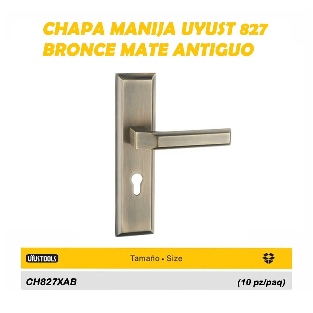 CHAPA MANIJA UYUST 827 BRONCE MATE ANTIGUO 