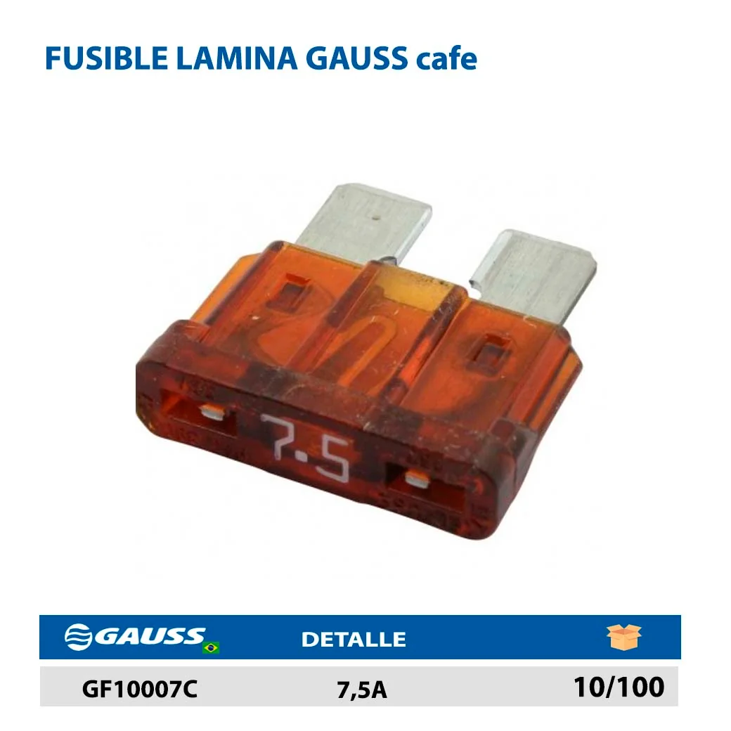 FUSIBLE LAMINA GAUSS cafe 7,5A