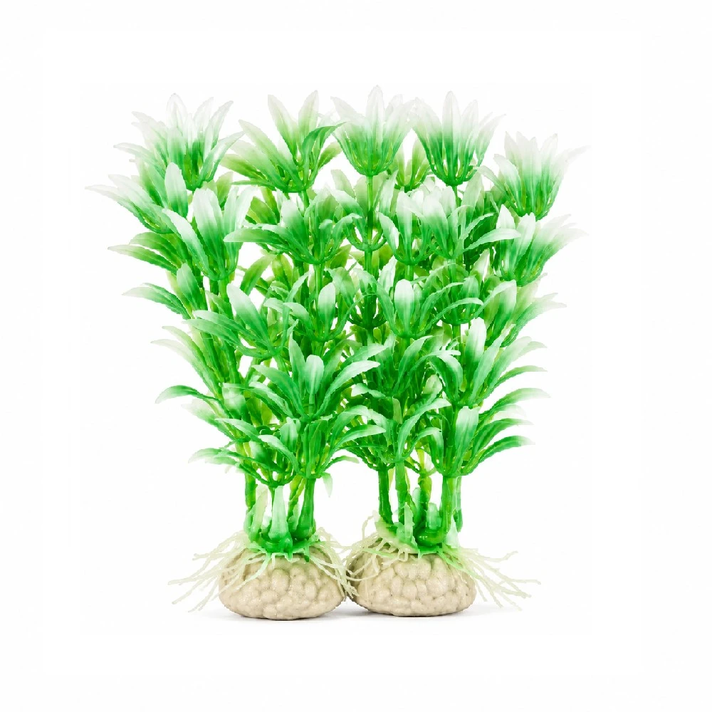 Planta decorativa de plástico blanco x 2 unidades