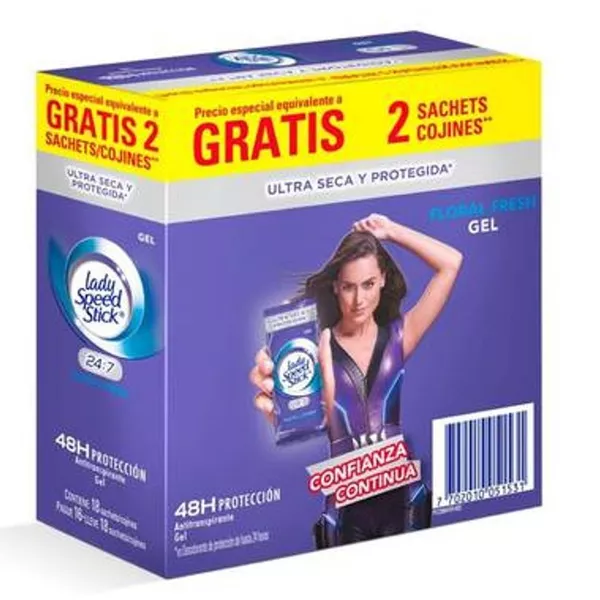Lady speed stick gel displey x 18sachet