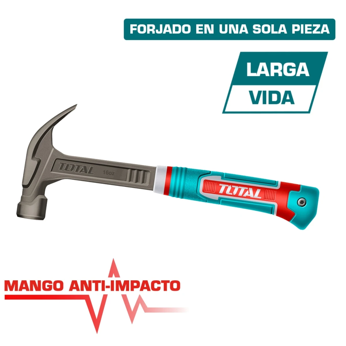 THCH61016L Martillo 16oz/450g acero carbono magnetico industrial total 2