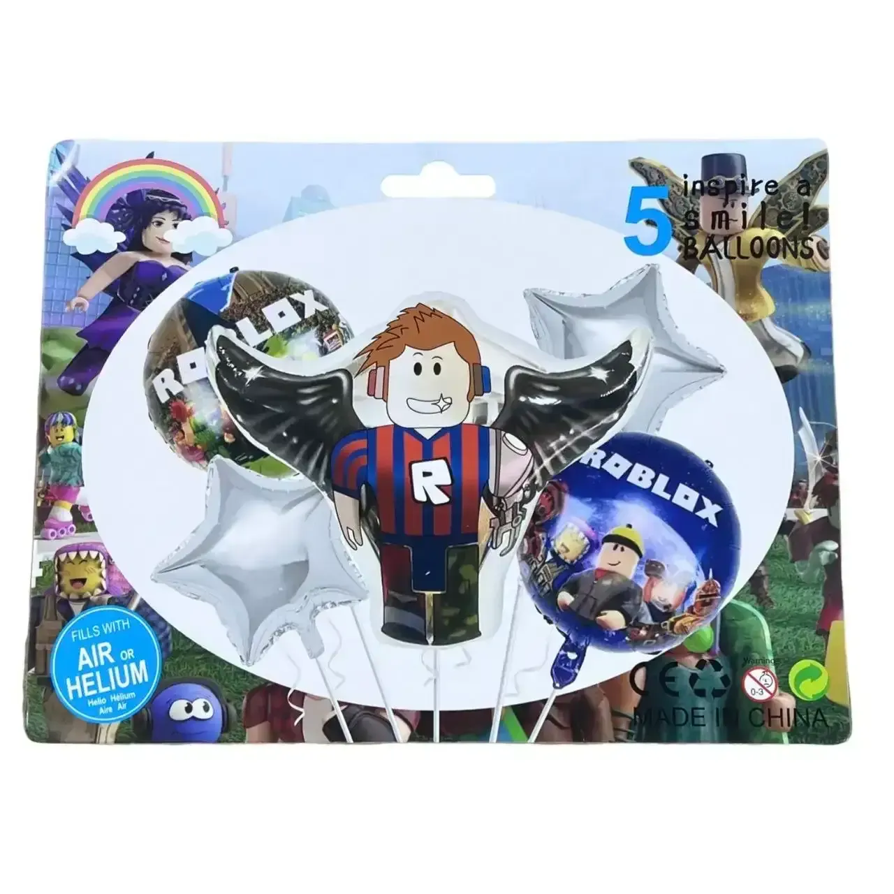 Set 5 globos metalizado roblox 