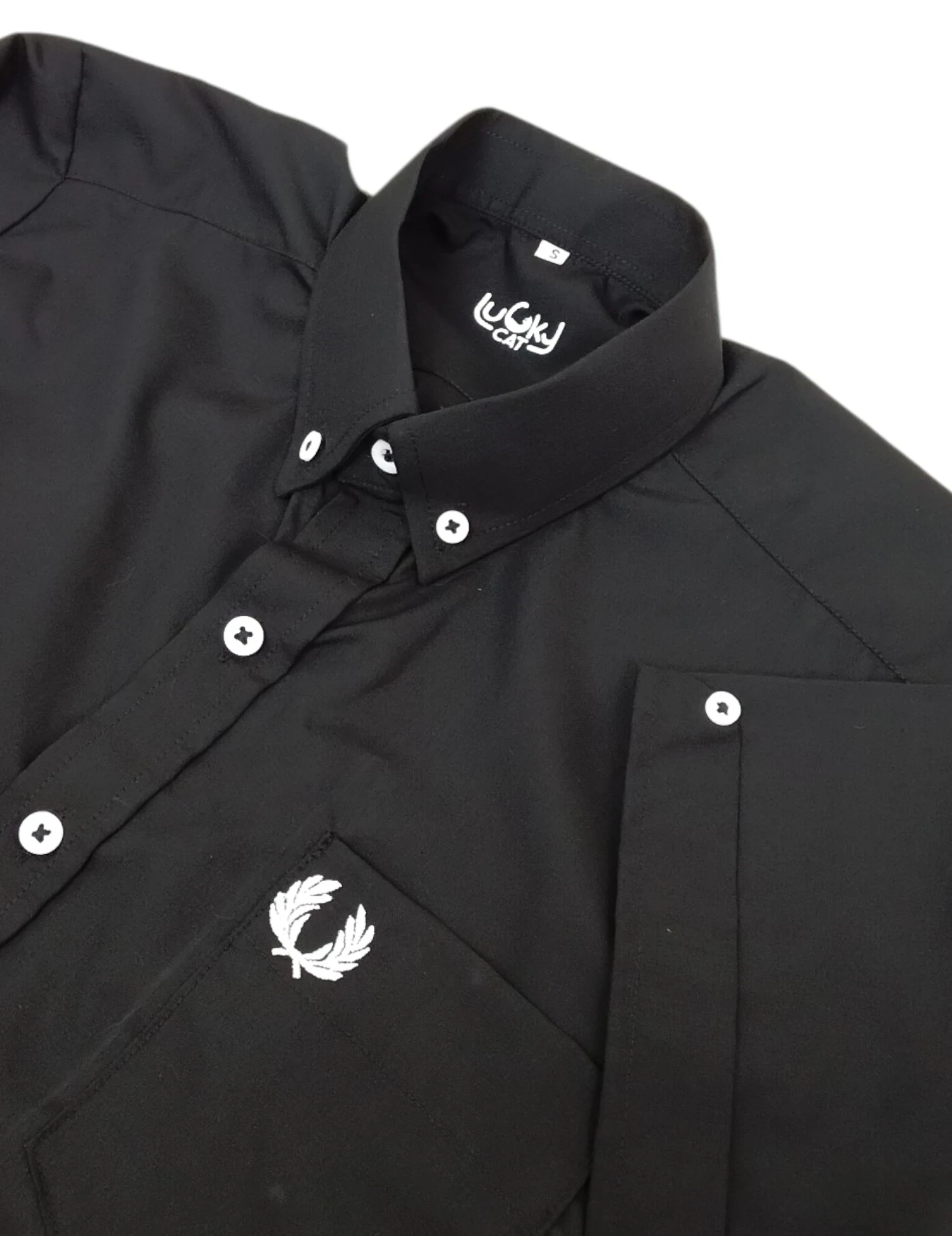Camisa botones negra 