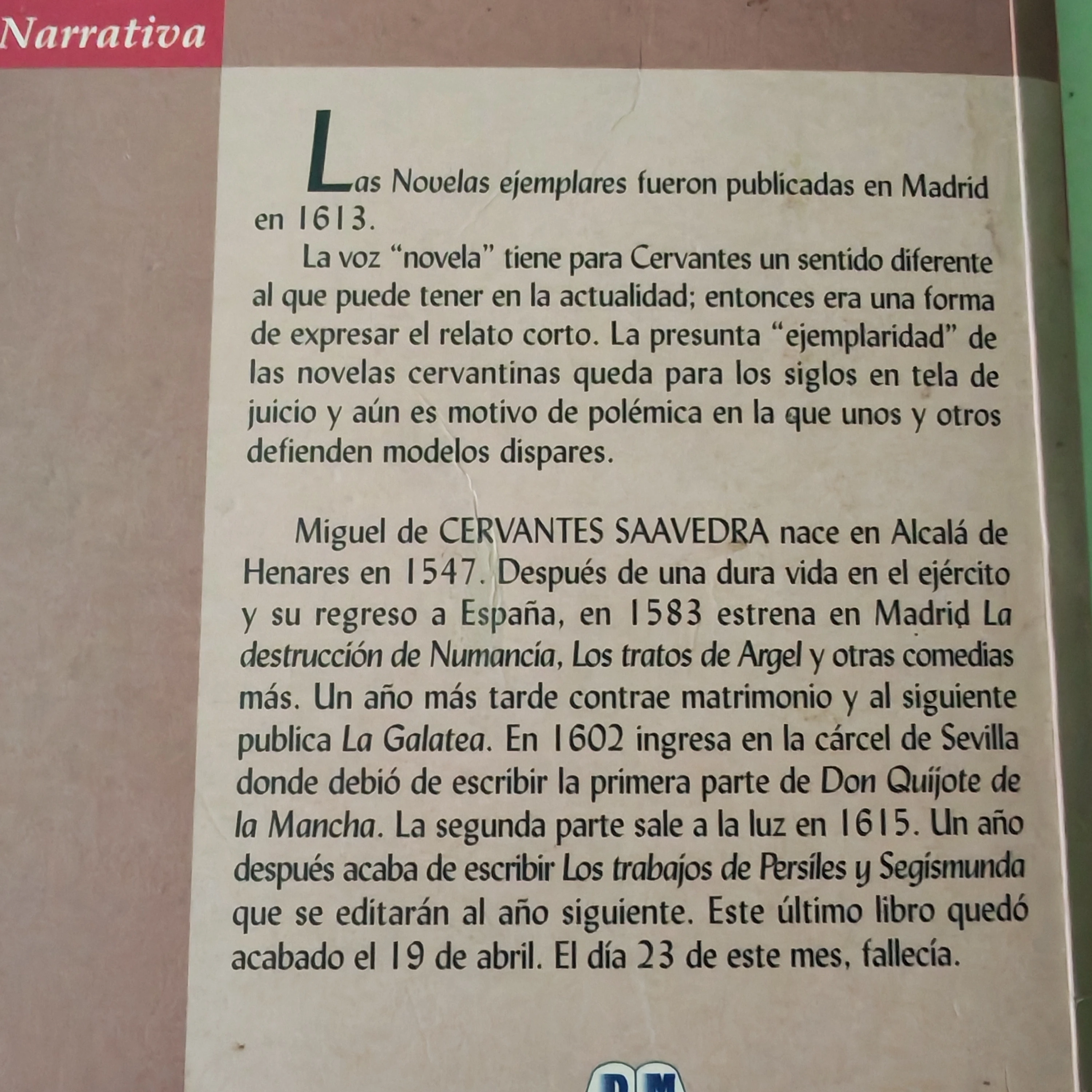 Novelas ejemplares (1) Miguel de Cervantes usado  2