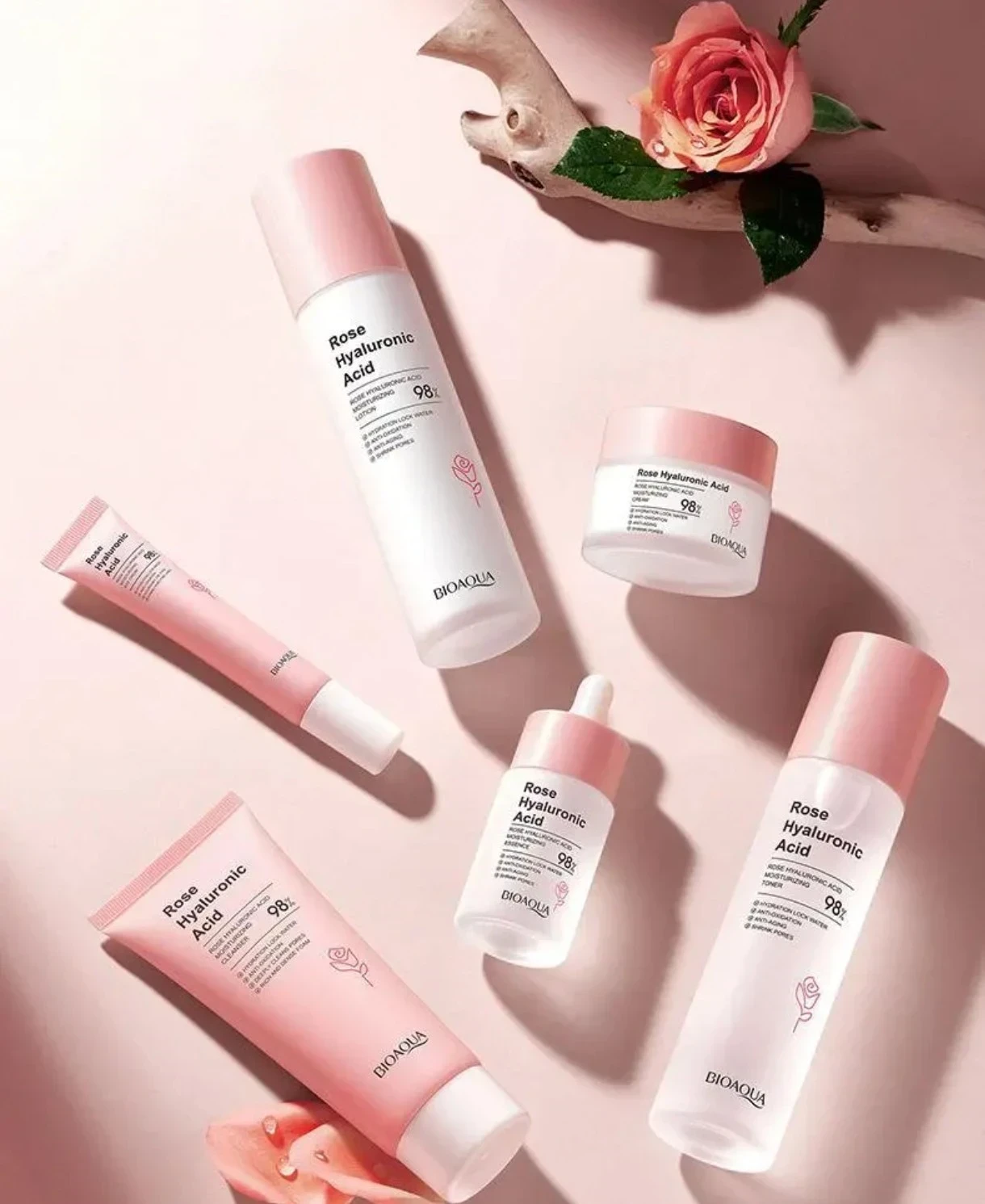🌸✨ Kit BioAqua Rose + Ácido Hialurónico – Hidratación Profunda y Piel Suave como Pétalo 2