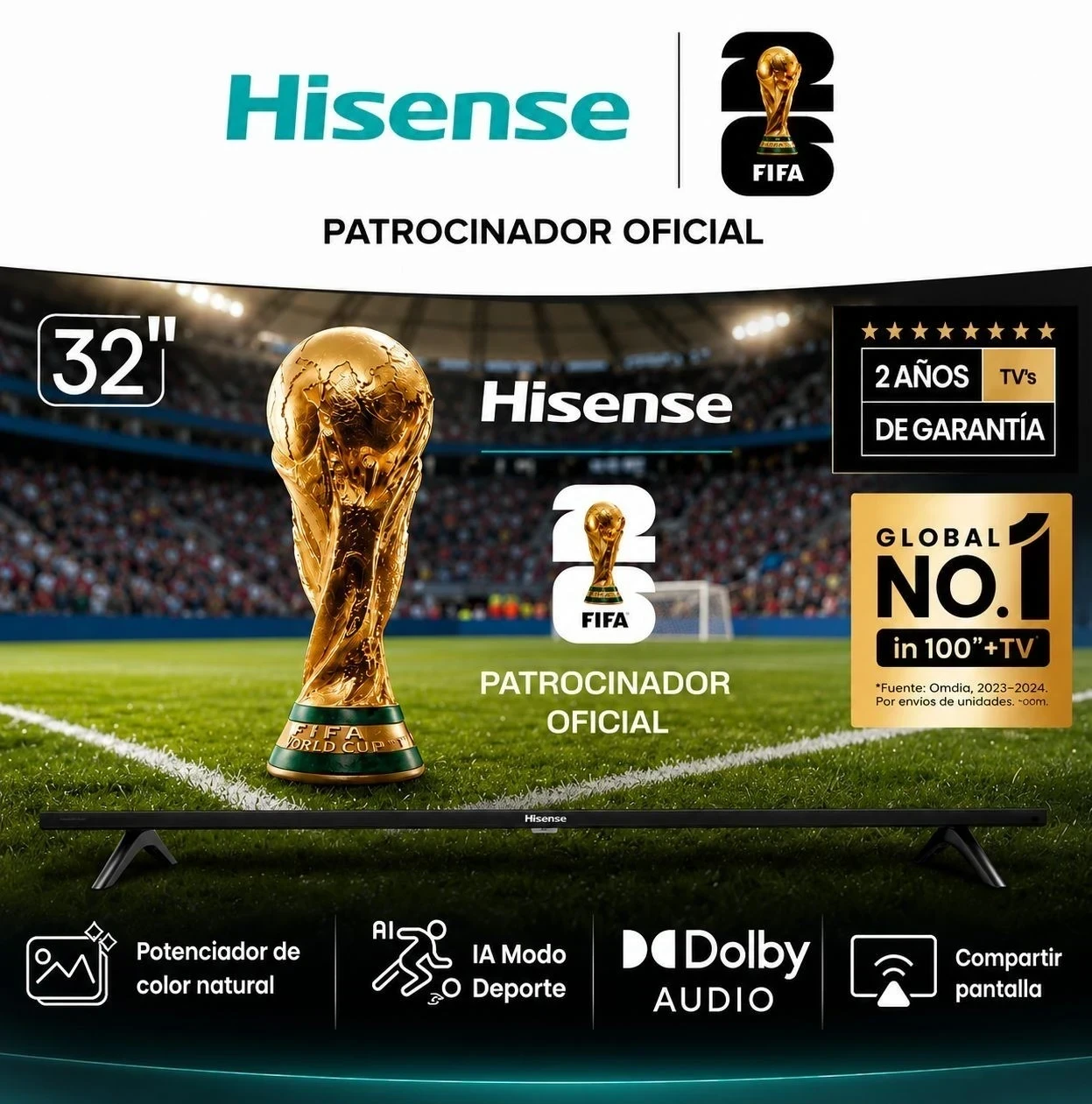 SMART TV HISENSE 32" C/SISTEMA VIDAA