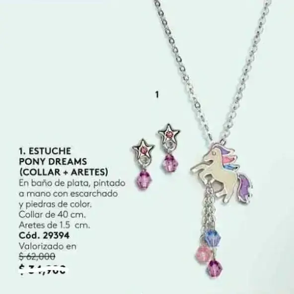 Estuche Pony Dreams Collar + Aretes de Esika