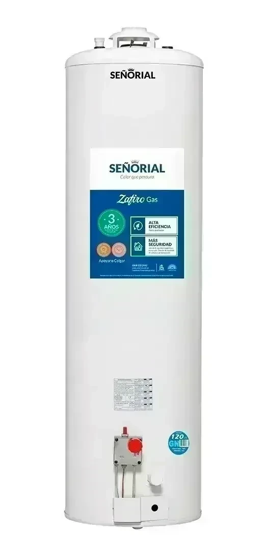 TERMOTANQUE SEÑORIAL 120LTS C/SUPERIOR MULTIGAS 