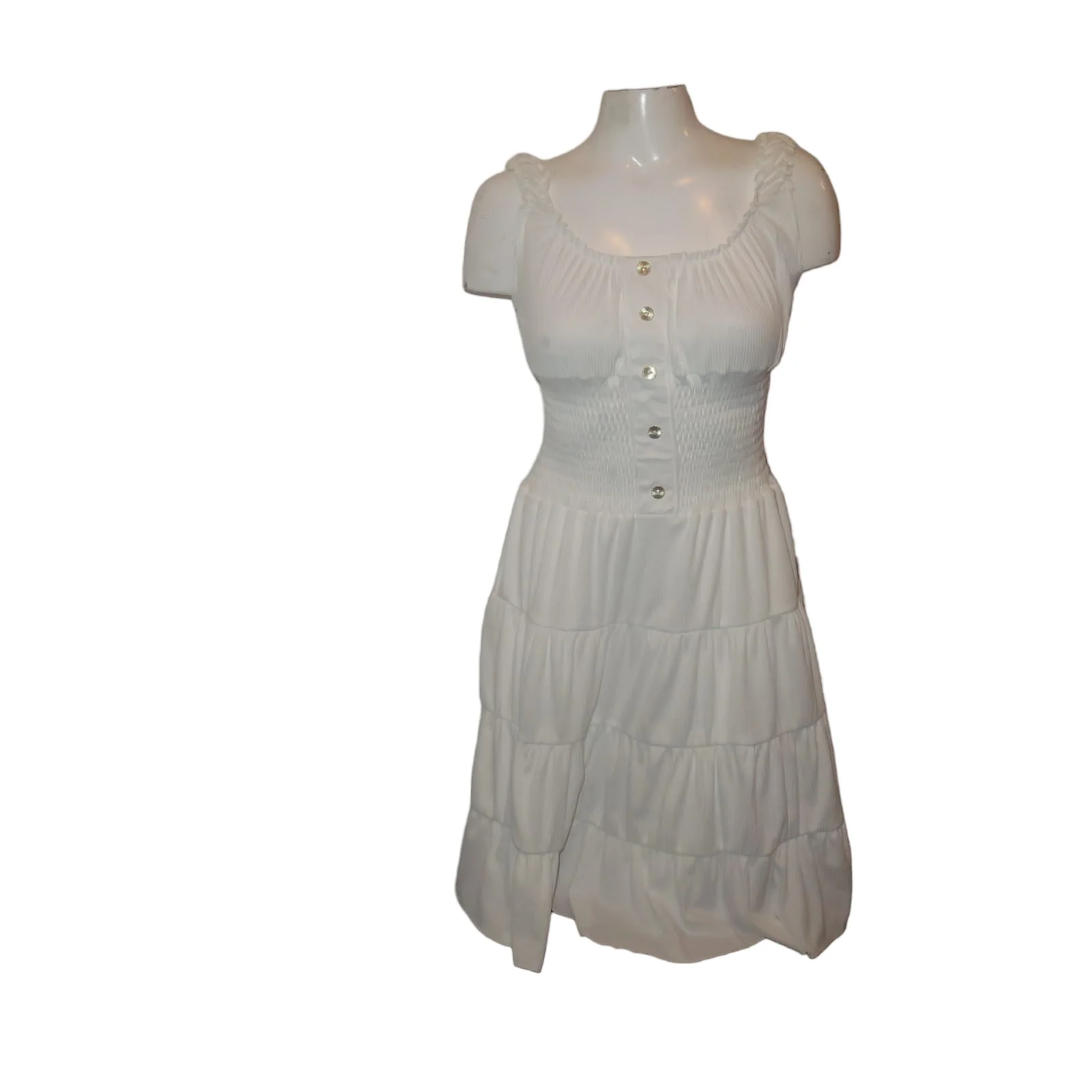 vestido estilo campesino blanco