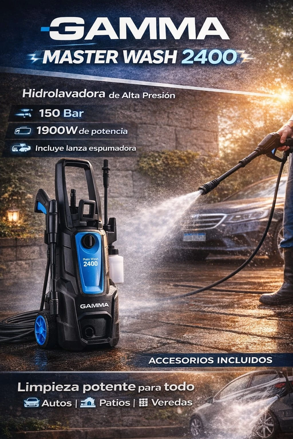Hidrolavadora Gamma Master Wash 2400