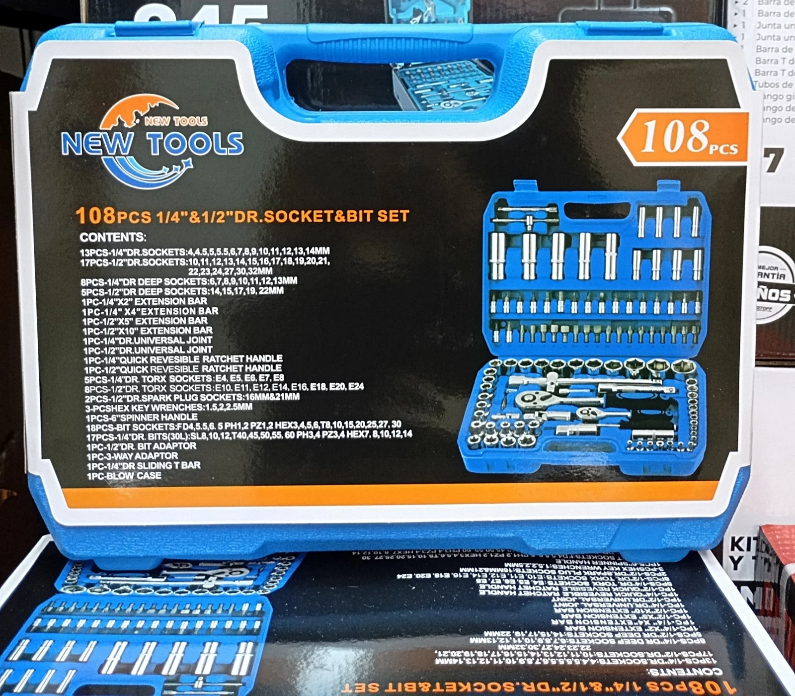 SET DE TUBOS NEW TOOLS 108 PIEZAS