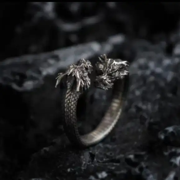 Anillo de Doble Cabeza Dragón 2