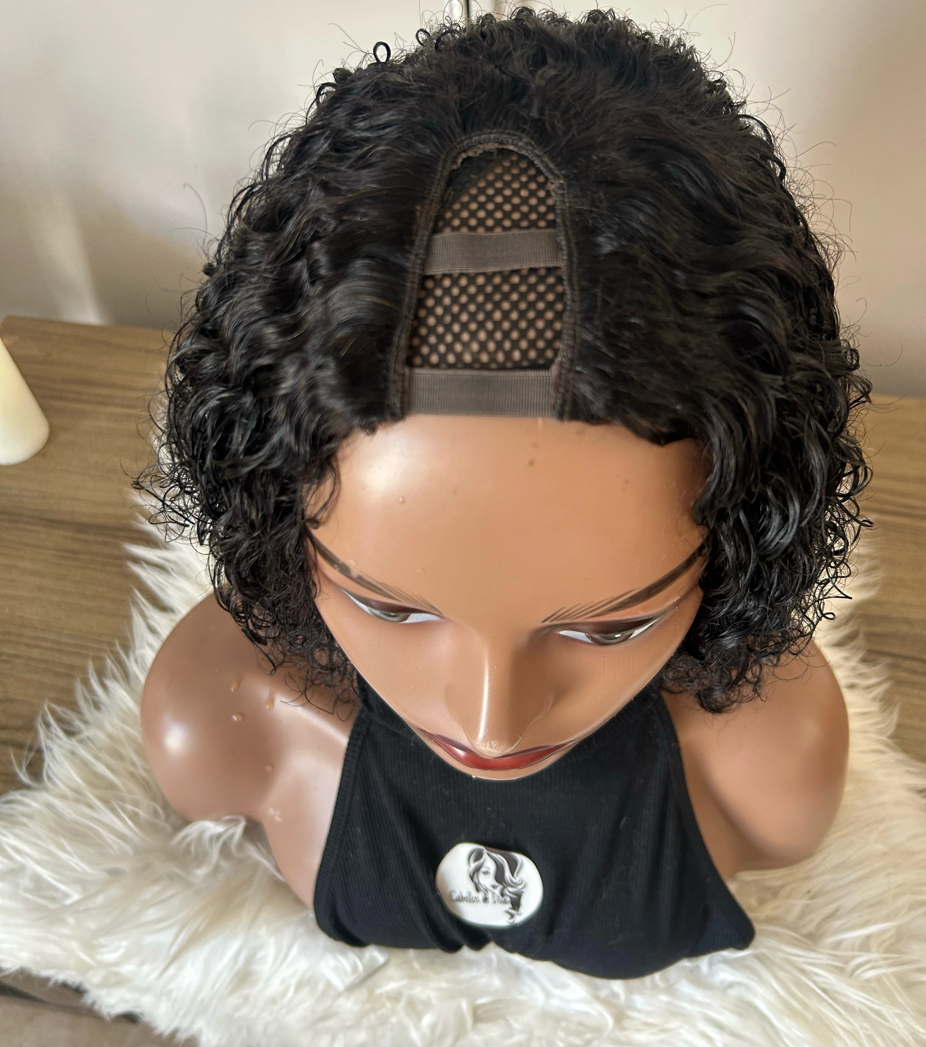 Peluca en U 12 pulgadas, cabello Humano  3
