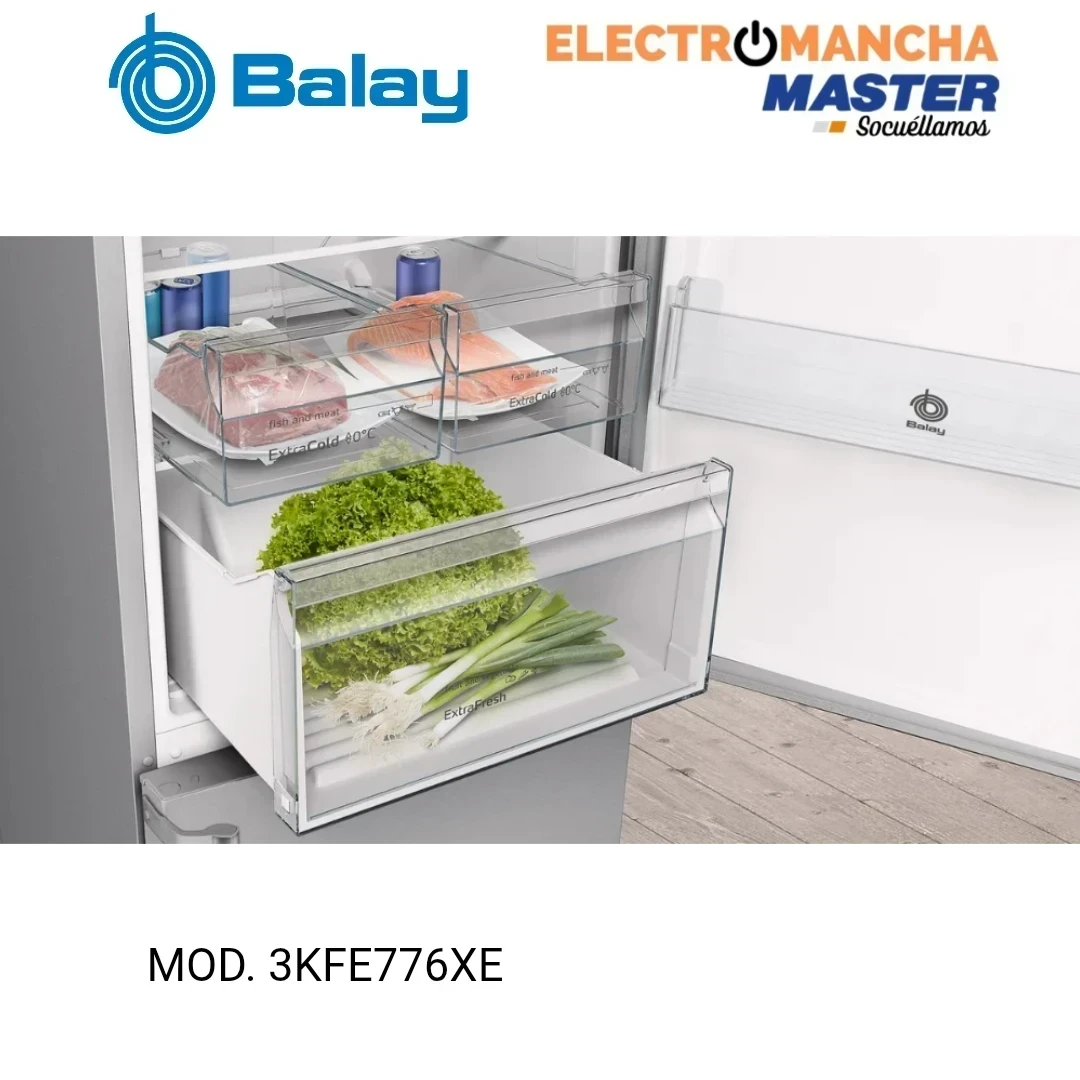 FRIGO COMBI BALAY 3KFE777XE NF 2,03*70 D INOX 3