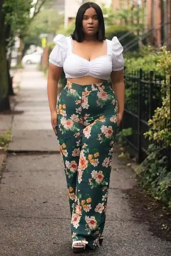XL pantalón ancho y croctop 