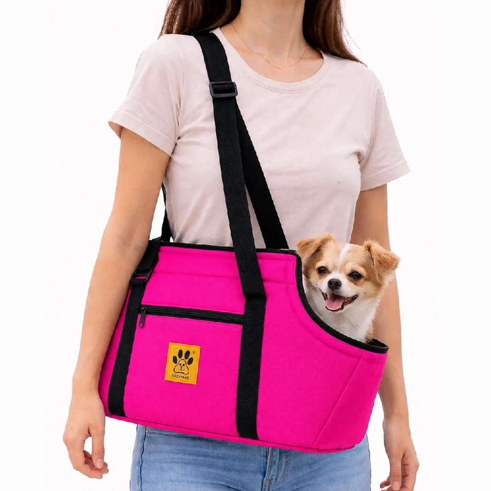 Cartera transportadora fucsia talla M