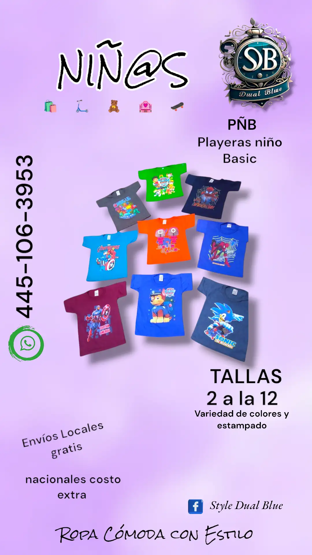 Playera de niño y niña 2