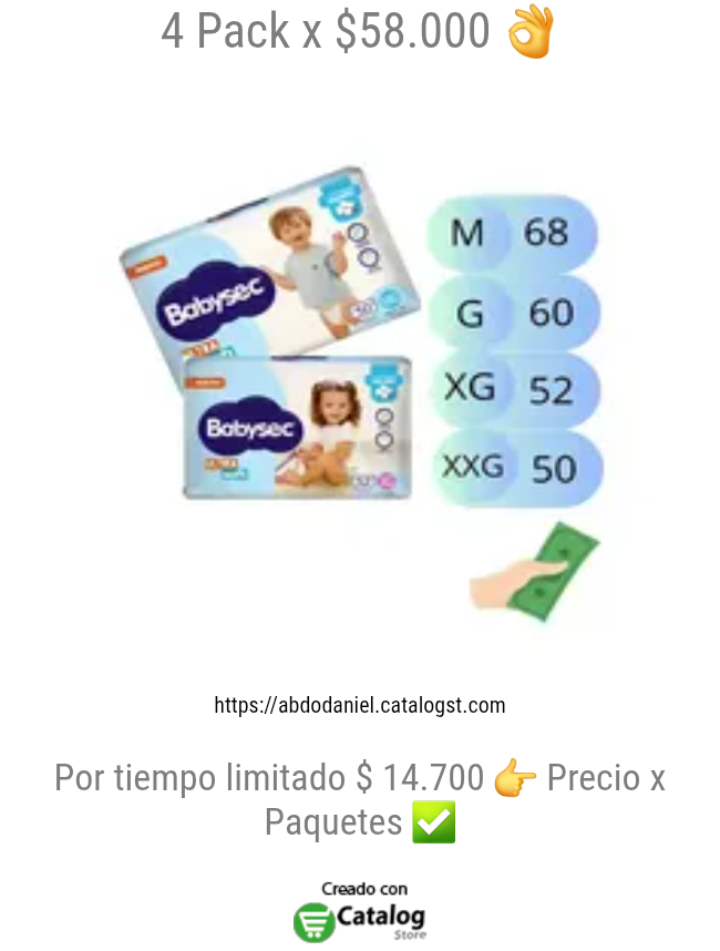 4 Pack x $58.000 👌
