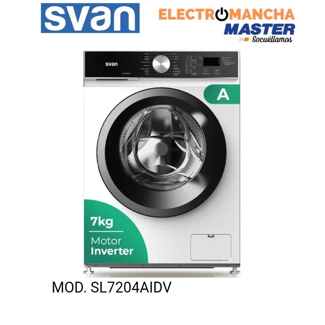 LAVADORA SVAN SL7204AIDV 7 KILOS 1200 RPM CLASE A 