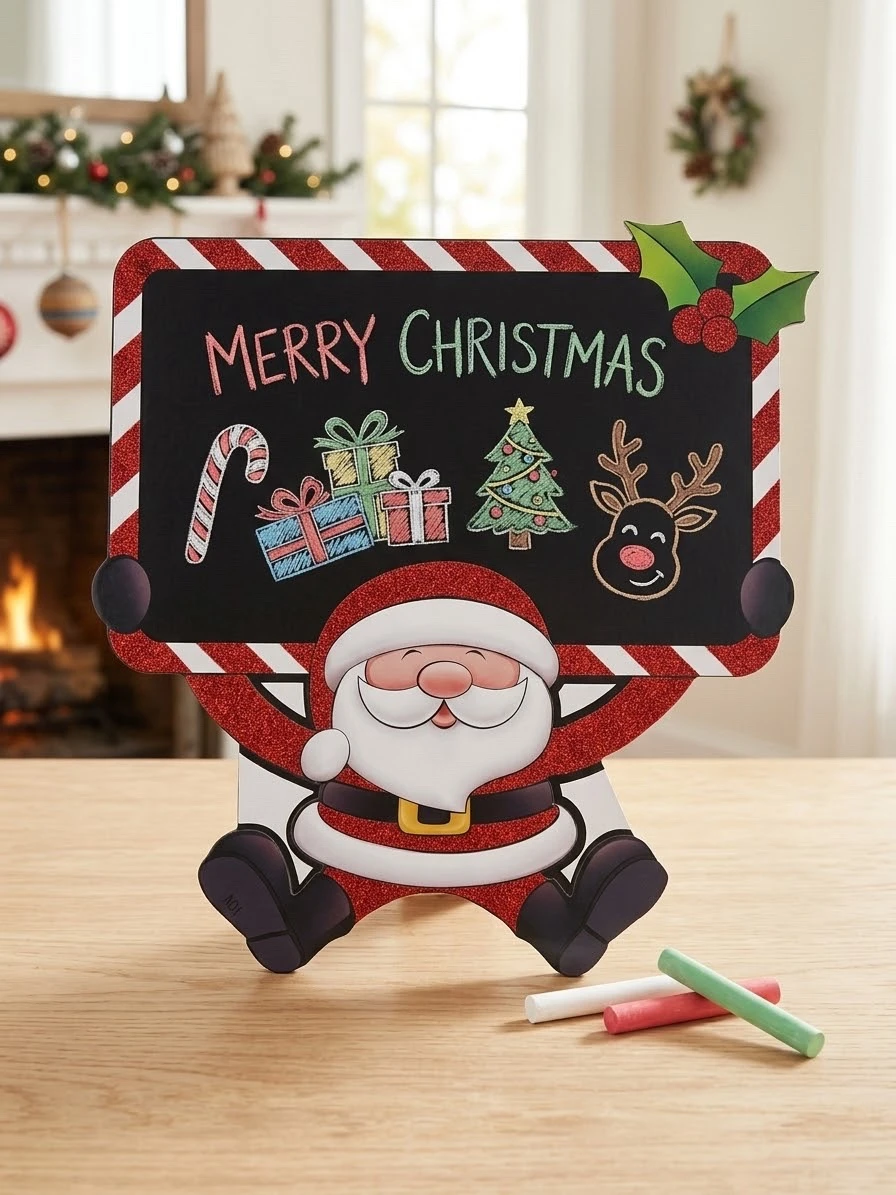 Pizarras navideñas reutilizables de tiza. 4