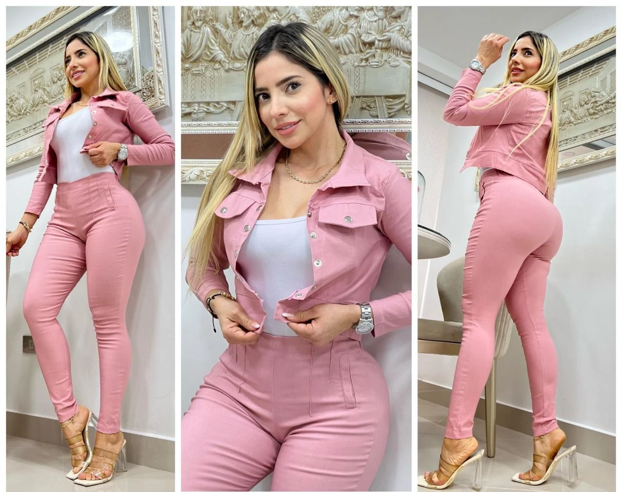 Conjunto formal 3 piezas con chaqueta  8