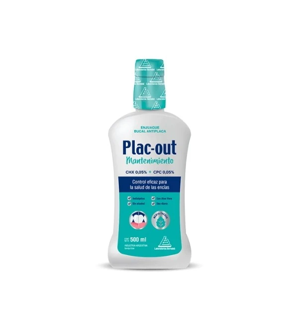 PLAC OUT ENJUAGUE BUCAL DE MANTENIMIENTO X 500 Ml