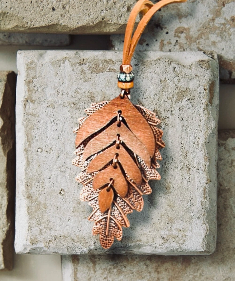 Colgante Bohemio con diseño de hoja