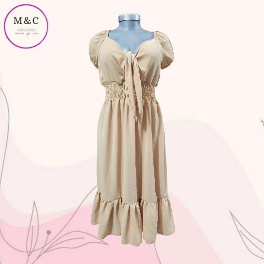 Vestido Talla Mediana estilo campesino liso 3