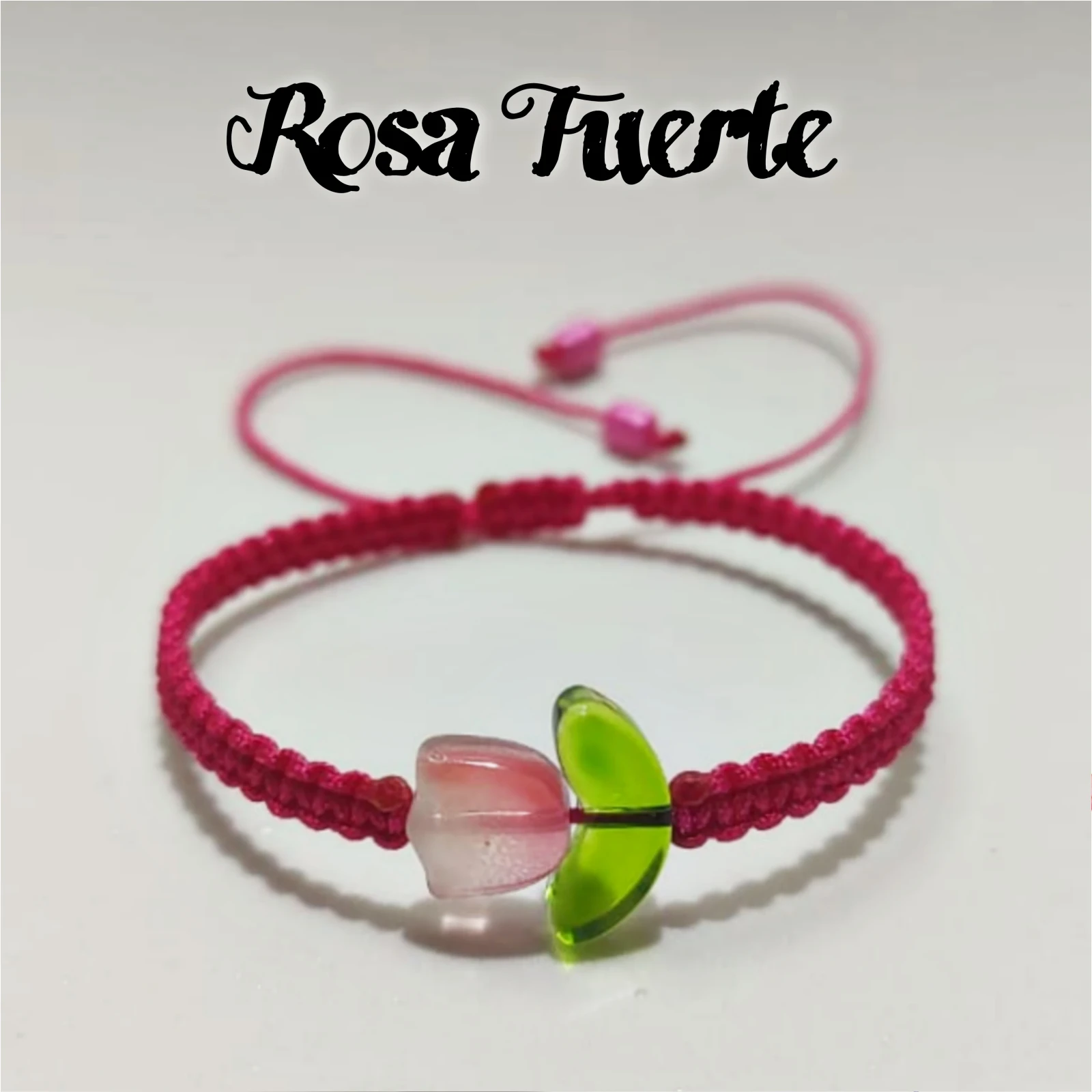 1 Pulsera de Tulipán Tejida 3